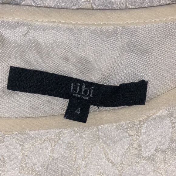 TIBI Lace Overlay Blouse Top - 4 - Picture 5 of 8